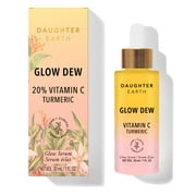 DAUGHTER EARTH Glow Dew Vitamin C Face Serum With Ginseng + Turmeric | Glow Boost Serum For Lines & Wrinkles | Vegan Glycerin & Hyaluronic Acid Provides Nourish