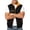 Orange, variant on Ahabrexf Men's Sleeveless Casual Vest, Full Zip Stand Collar Printed Lightweight Polyester Outerwear with Zipper Pockets for Spring Autumn Daily Wear