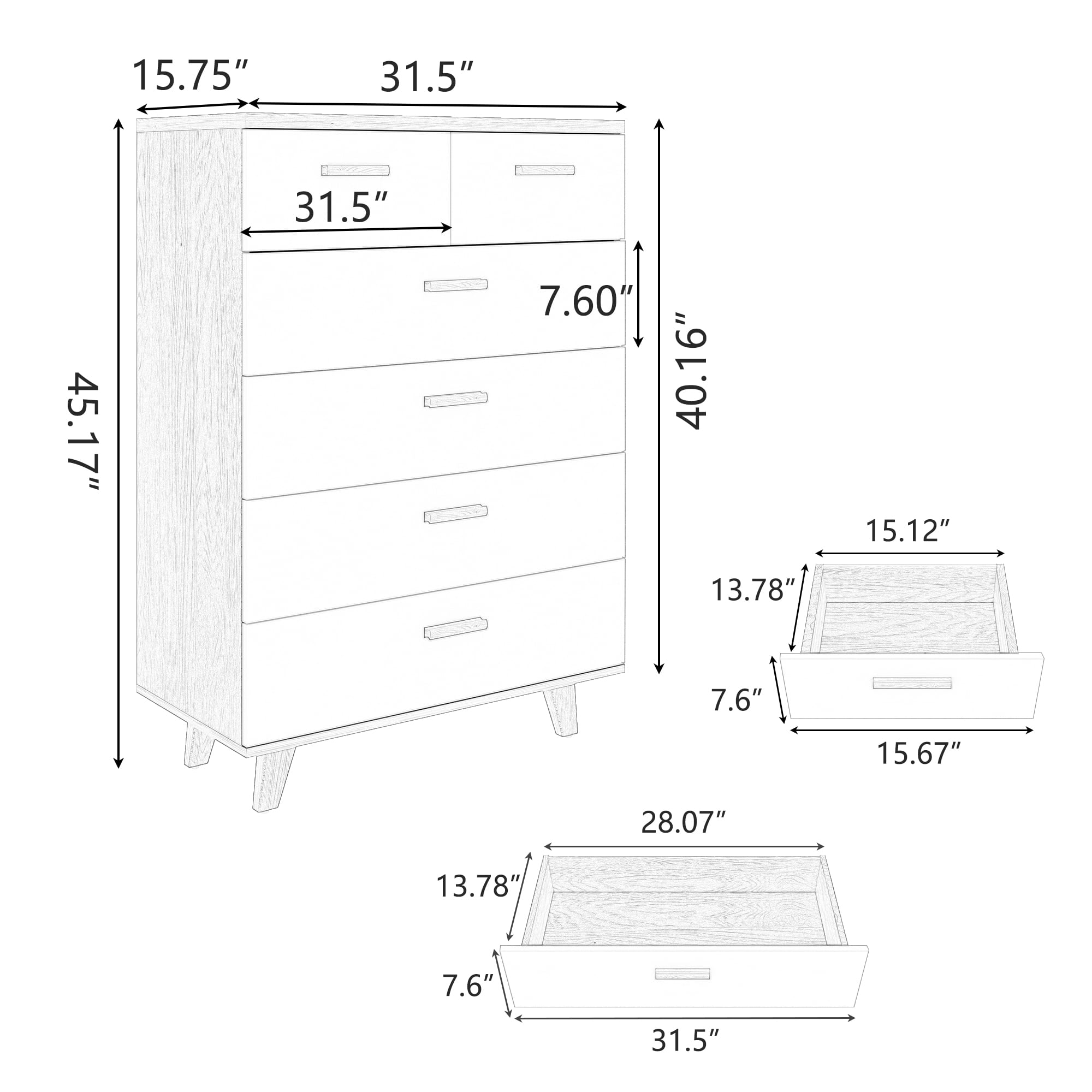 Finihen 6 Drawers Chest of Dressers, Wood Storage Cabinet with Handle Table Leg for Bedroom, Living Room and Hallway, Beige Finihen 6 Drawers Chest of Dressers, Wood Storage Cabinet with Handle Table Leg for Bedroom, Living Room and Hallway, Beige