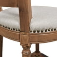 thumbnail image 4 of Triomphe Rattan Wicker High Back Armless Counter Bar Stool,White Pepper Stain Resistant High Performance Polyester,White Wood+Fabric+Rattan Furniture Dining Seating for Dining, 4 of 15