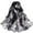Black A, variant on Winter Scarfs Women's Fringed Printed Cotton Parisian Shawl Soft Beach Towel Scarf