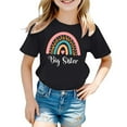 thumbnail image 2 of ibiyuan Big Sister Shirt for Toddler Baby Girl Promoted To Big Sister Embroidered T-Shirt Big Sis Announcement Funny Short Sleeve Toddler Girls Shirts Big Sister Outfit Tees Girl Tops Size 6, 2 of 4