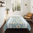 thumbnail image 4 of Blue Daisy Tapestry for Bedroom Wall Hanging Tapestry, Farmhouse Floral Blue Striped Ceiling Backdrop Tapestries Poster Blanket Wall Decor for Teens Room Living Room Dorm 59" x 79", 4 of 8