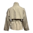 thumbnail image 6 of YMNXA Women'S Trench Coat Long Sleeve Stand Collar Solid Color Button Comfortable Cropped Jacket With Belt For Daily Wear Khaki M, 6 of 6