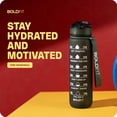 thumbnail image 2 of Boldfit Water Bottles 32 OZ Sipper Bottle For Adults, Kids, Unbreakable Motivational Water Bottle Time Mark Sipper With Straw Time For Office School Home Water Bottle - Hunter Green, 2 of 7