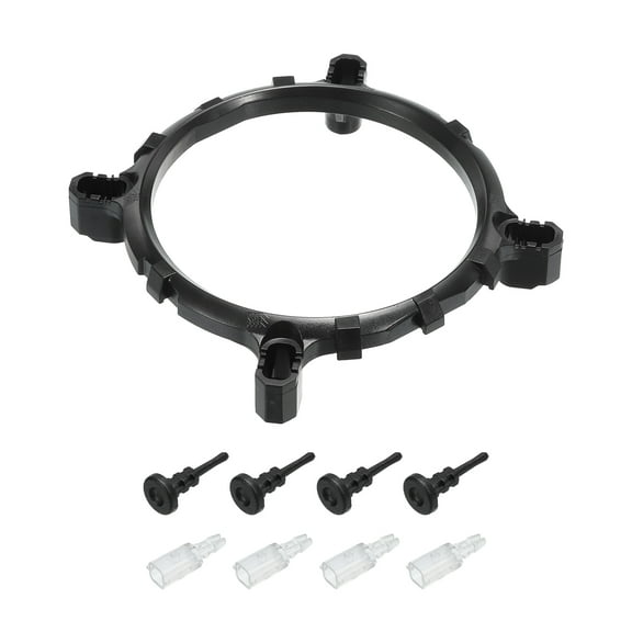 Uxcell CPU Cooling Bracket Heatsink Bracket Cooling Mounting Sheet Plate Black Round Shape 8 Screws
