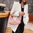 thumbnail image 4 of Autumn Solid Female Handbag Pleated Dumpling Shoulder Bags Party Totes Wristlets, 4 of 9
