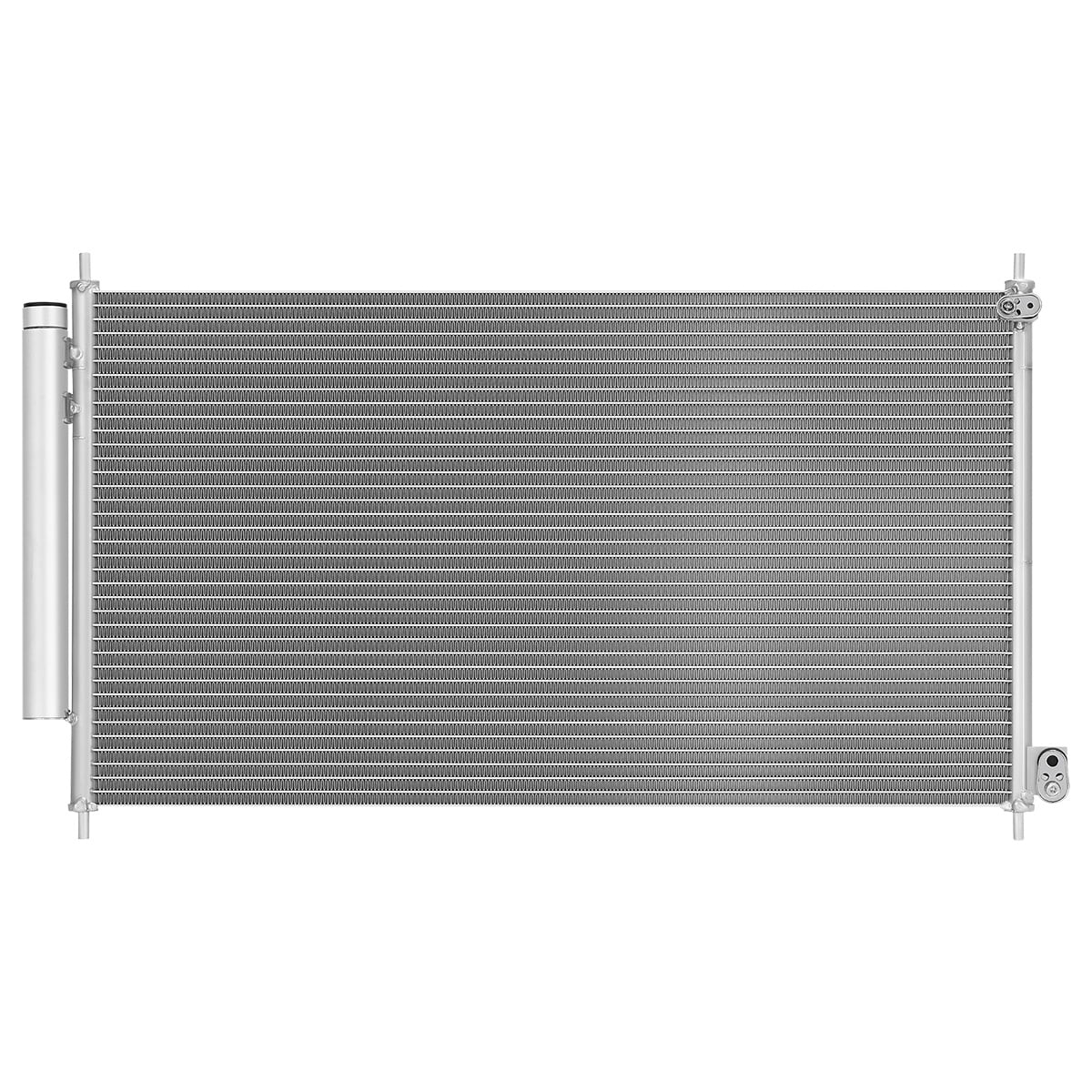 LEDKINGDOMUS AC Condenser Compatible with 2012-2015 Honda Civic L4 1.5L 1.8L 2.4L & 2013-2022 Acura ILX L4 1.5L 2.0L 2.4L, Replacement for OEM# 80110TR0A02, Heavy-Duty Aluminum, Leak Tested