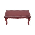 thumbnail image 2 of 1:12 Scale Red Wooden Classic Coffee Table, Dollhouse Furniture, 9.8x4.8x4.6 cm, 2 of 5