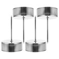 thumbnail image 1 of ColoMX 4 portavelas con pinchos, portavelas de metal con pincho, portavelas con pincho para decoración de pasteles, 5,5 pulgadas, plateado, portavelas de hierro para regalos de fiesta, 1 of 7