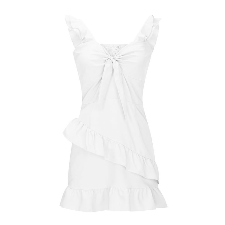 Homely White Dress Ladies' One-Word Collar Turn-Over Shoulder Slim Dress  Bag Hip Slim Dress 