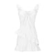 thumbnail image 5 of Vestidos casuales con escote en V sin mangas con dobladillo con volantes en las caderas sólidas para mujer Fridja hj5371, 5 of 9