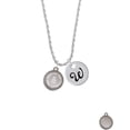 thumbnail image 2 of Delight Jewelry Stainless Steel Disc She Believed She Could So She Did Silvertone Script Initial Disc - W - Charm Necklace, 20"+3", 2 of 4