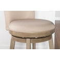 thumbnail image 5 of Linon Davis Round 32" Mid Back Swivel Bar Stool, Rustic Taupe/Beige, 5 of 12