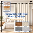 thumbnail image 4 of SUNALLY Room Dividers Curtain Rod No Drilling, 4-10ft(H) 28-70inch(W) Adjustable Room Separator for Space Partition, Heavy Duty Floor to Ceiling Tension Rod, Black, 4 of 7