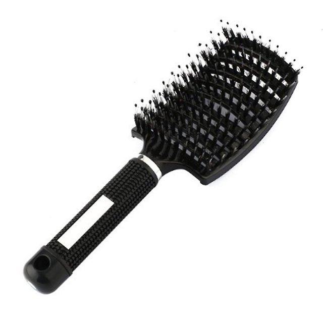 Cepillo de cerdas de nailon para desenredar, cepillo para desenredar el cabello, peine para masaje del cuero cabelludo para mujeres, cepillo--negro Sincero Electrónica