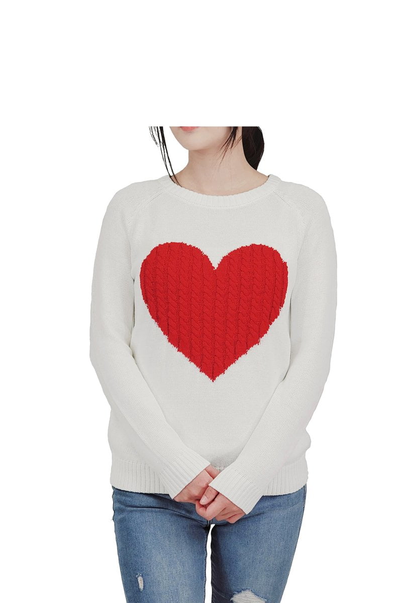 Cable Knit Heart Sweater vlr.eng.br