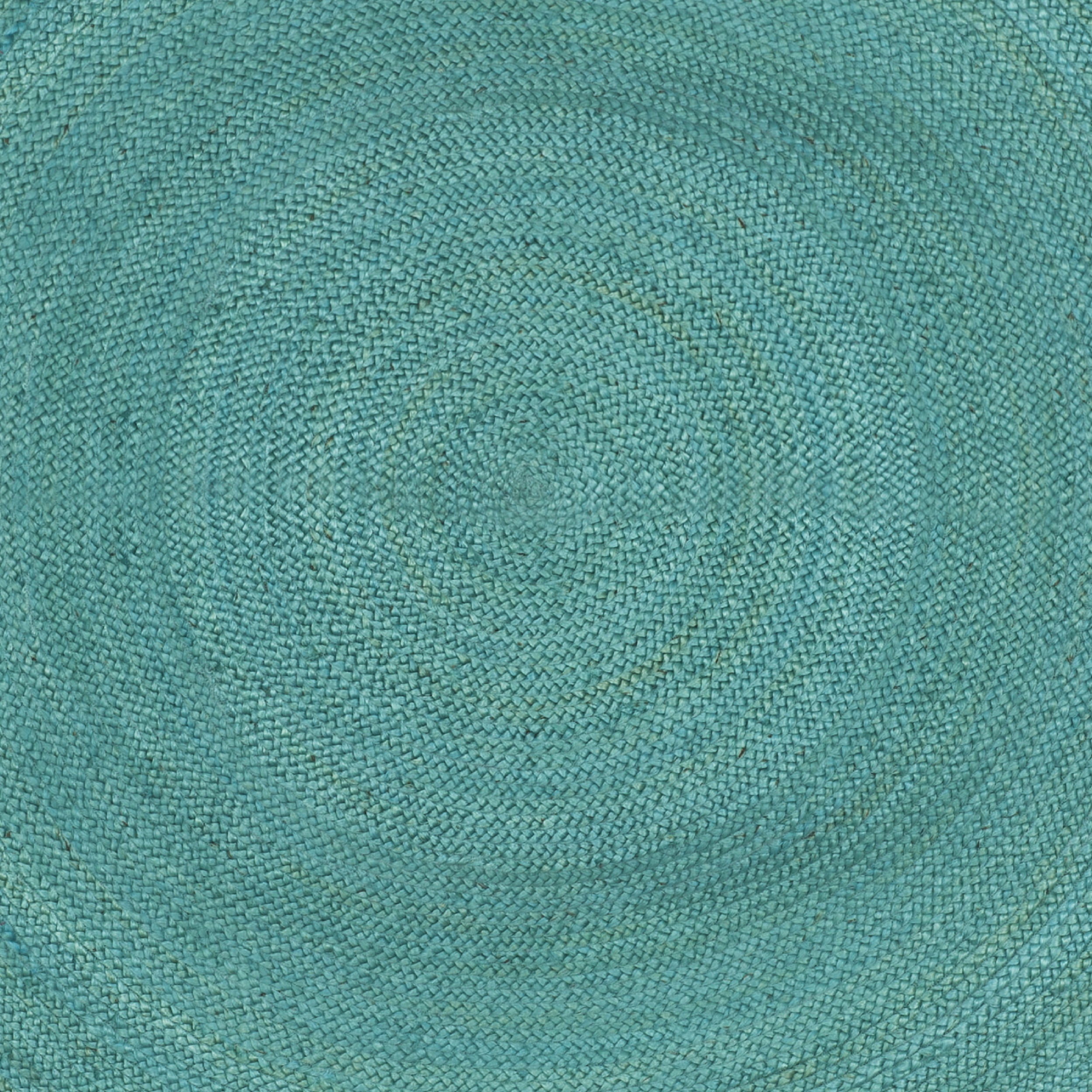 SAFAVIEH Natural Fiber Cebrail Braided Jute Area Rug, Teal/Natural, 9' x 9' Round
