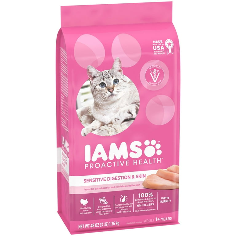 IAMS Proactive Health Turkey Dry Cat Food 3 lb Bag Walmart