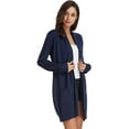 thumbnail image 6 of Grace Karin Classic Women's Solid Long Sleeve Open Front Long Knit Cardigan Sweaters with Pockets, 6 of 7