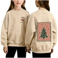 thumbnail image 2 of Cowsor Chandails en Molleton pour Filles Enfants Mignon Graphique Col Rond Chandail Tops Xmas Manches Longues Chemises de Vacances, 2 of 7
