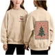 thumbnail image 2 of Sudadera sin capucha para niños, con estampado navideño, cuello redondo, manga larga, forro polar, para niños de talla mediana a grande, blusa de poliéster para niños., 2 of 7