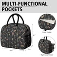 thumbnail image 6 of Lunch Bag Lunch Box for Women Reusable Insulated Lunch Cooler Bags,Large Capacity for Work Travel Picnic,Water-Resistant Colorful Floral Lunch Tote Bag Gifts for Woman Mom Black, 6 of 6