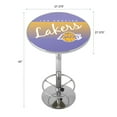 thumbnail image 2 of Los Angeles Lakers Hardwood Classics Bar Table with Adjustable Footrest and Acrylic Top, 2 of 5
