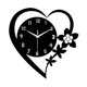 thumbnail image 1 of Reloj de pared con forma de corazón, decoración de pared, reloj decorativo de acrílico para dormitorio y hogar. Negro, 1 of 8