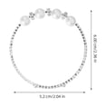 thumbnail image 2 of YUYUETIME Bridal Style Rhinestone Cuff Bracelet 1Set Comfortable Wear for Evening Events, 2 of 8