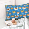thumbnail image 4 of Yiaed Corgi Dog Face Print Brushed Microfiber Envelope Pillowcases, Standard,Envelope Closure Pillow Cases(No pillow core)-16"x24", 4 of 6