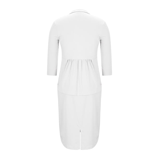 Ndbuld Women's 2 Piece Suit Set Peplum 3/4 Long Sleeve Church Dress Suit  Elegant formal office Midi Pencil Skirt Suit,White,XL - Walmart Business  Supplies