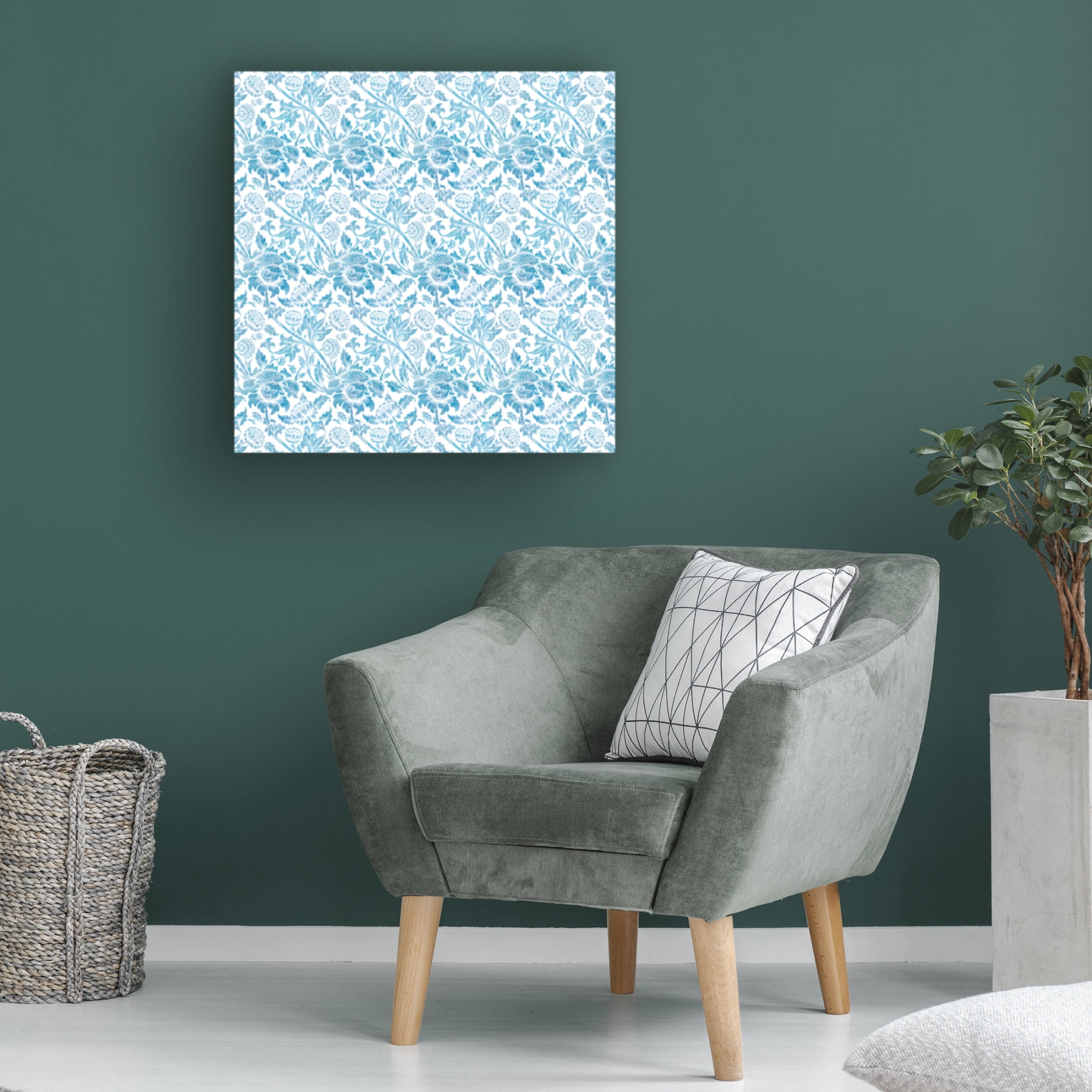 Canvas Wall Art - Jean Plout 'Floral Romance' Wall Art for Living Room, Bedroom, or Office Décor by Trademark Fine Art - 14 x 14 Inches