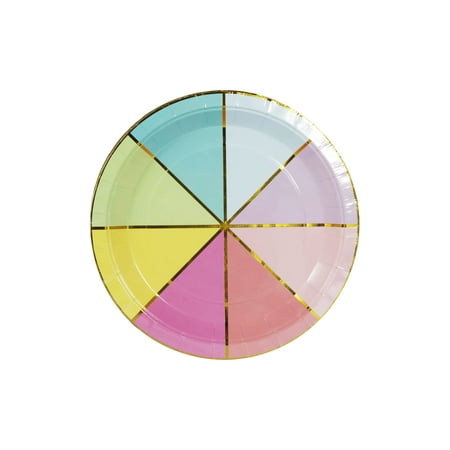 We Love Sundays Colour Wheel Plate, 9" food grade quality, 10 per pack