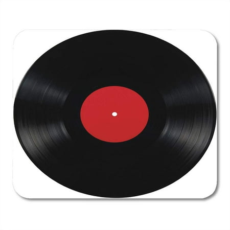 NUDECOR Vert Musique Noir Disque Vinyle Lp Album Disque Long Play Disque  Étiquette Vierge en Rouge Lecteur Tapis de Souris Tapis de Souris Tapis de  Souris 9x10 Pouces