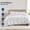 White, variant on Goose Feather Down Fiber Comforter Queen Size - 100% Cotton Cover Duvet Insert - Hypoallergenic All Season Medium Warmth Bedding 90 x 90 Inch White