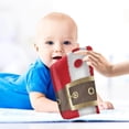 thumbnail image 5 of SKYSONIC Red Santa Gold Belt Baby Muslin Washcloths Face Towel, Merry Christmas Burp Cloths Cotton Wipes 5 PCS Infant Wash Cloth for Newborn Boys Girls 12"x12", 5 of 7