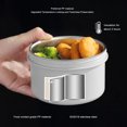 thumbnail image 3 of Boîte à lunch thermique de 470 ml, boîte à lunch isolée, récipient d'aliments isolés, 316 Conteneur à déjeuner isolé en acier inoxydable Boîte à lunch circulaire pour, 3 of 7