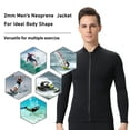 thumbnail image 4 of REALON Wetsuit Jacket Men Wet Suit Top 2mm Neoprene Long Sleeve Shirt Swimsuit for Diving Swimming Surfing Diving, 4 of 10