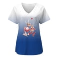 thumbnail image 4 of Uniformes médicos cortos con estampado de Papá Noel para mujer, blusa de enfermería con bolsillo, camisa de trabajo para el cuidado de mascotas, camisa de enfermera, 4 of 5