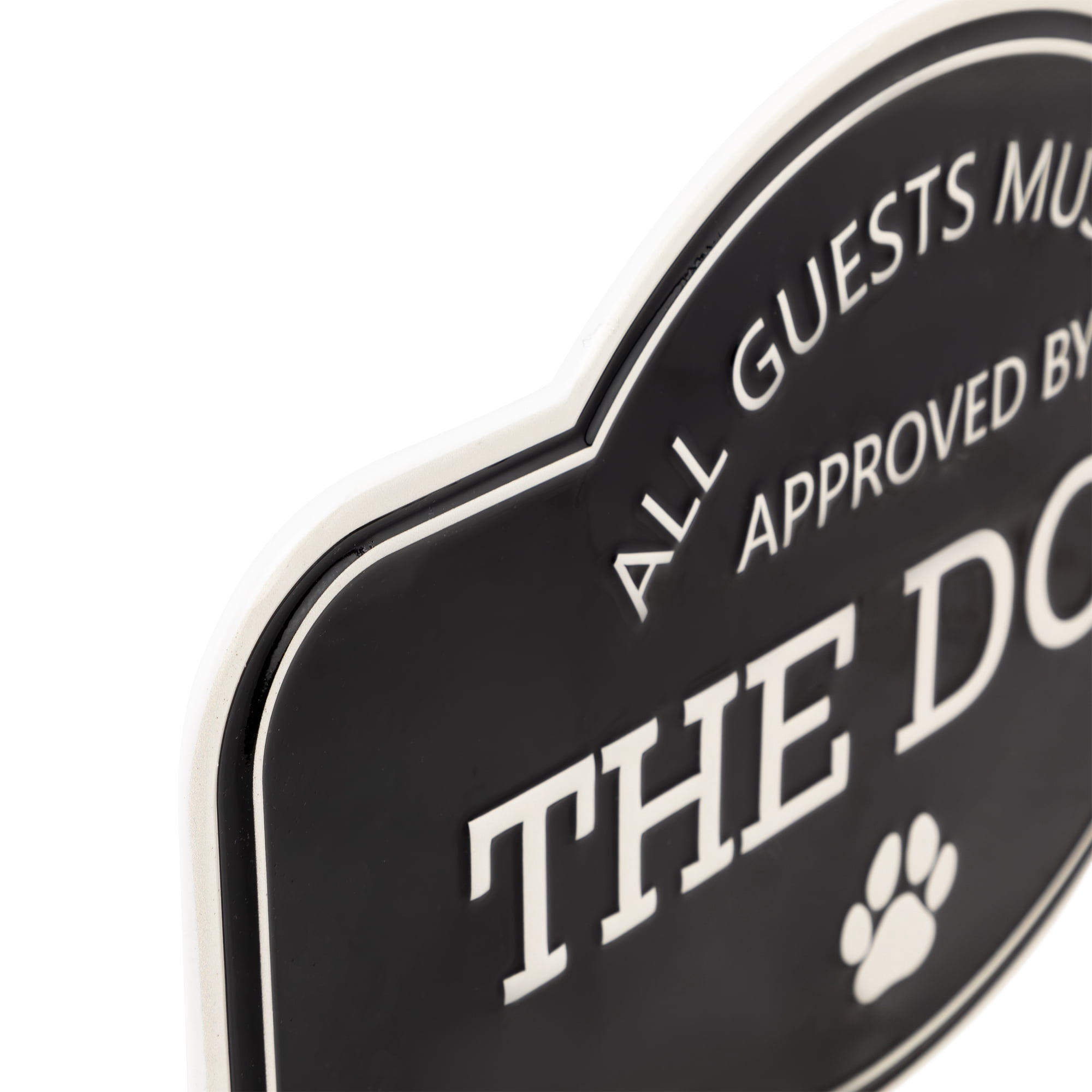 Northlight Approved by The Dog Metal Wall Sign - 13.75" - Black and White