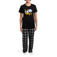 thumbnail image 4 of CafePress - Cute Cartoon Bumble Bee Women's Dark Pajamas - Women's Short Sleeve Print T-Shirt and Pants Dark Cotton Pajama Set, 4 of 7