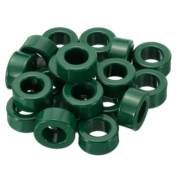 10 Nuclei Toroidali In Ferrite 28x16x13mm | Per Filtri EMI/RFI | Trasformatori Audio Ed Elettronica | Verde