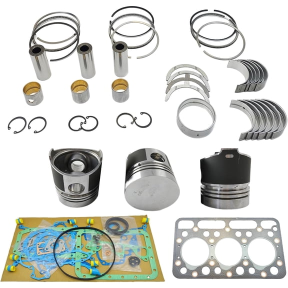 D1102 Engine Overhaul Rebuild Kit (No cylinder liner and valve) For Kubota D1102 D1102A D1102AE Engine L235 L235DT L2350 L235F L1802 L2050 L2050DT Tractor Piston Diameter 76mm