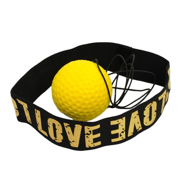 Juego de diadema con pelota de reflejos de boxeo, pelota de combate con puños, pelota de reflejos con cuerda Pelota blanda de 20 g.