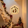 thumbnail image 4 of JWZZYD Lighted Nativity Scene Wooden Wall Decor, Warm Backlit Christmas Holy Family Silhouette Sign, Illuminated Religious Holiday Wall Art for Indoor Home, 1Pack, 4 of 5