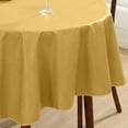 thumbnail image 5 of Home Bargains Plus Gold Café Hotel 60 x 84 inch Oval Vinyl Dining Tablecloth with Flannel Backing, 5 of 9
