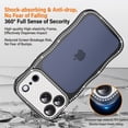 thumbnail image 6 of Dteck For iPhone 15 Plating Cute Wave Frame Case with Luxury Bling Diamonds Sparkly Rhinestone for Women Girls Shockproof Slim Back Protective Phone Case, Black, 6 of 7