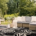 thumbnail image 4 of Safavieh Courtyard Crystal Floral Indoor/Outdoor Area Rug, Black/Sand, 8' x 11', 4 of 14