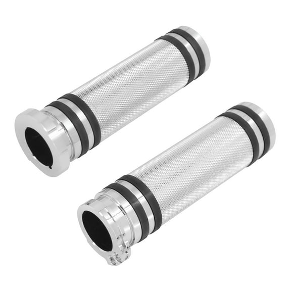 1'' CNC Handlebar Hand Grips Custom Chrome Grip Fit For Harley Softail Dyna XR